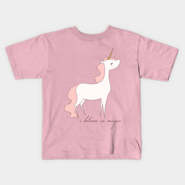 i believe in magic Kids T-Shirt by littlemoondance